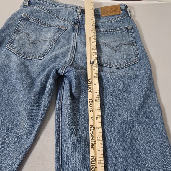 Levi's Ribcage Wide Leg Premium  Bell Flare High Rise Jeans Size 27 X 32 - Picture 11 of 12